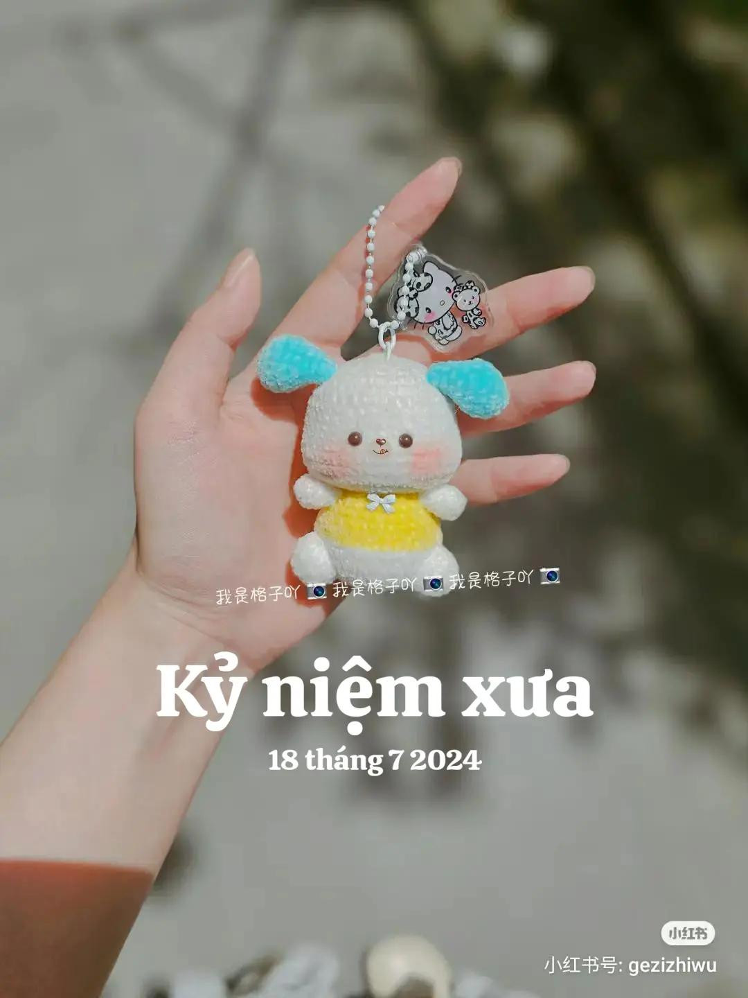 Crochet Chart for Cute White Puppy with Blue Ears and Yellow Dress