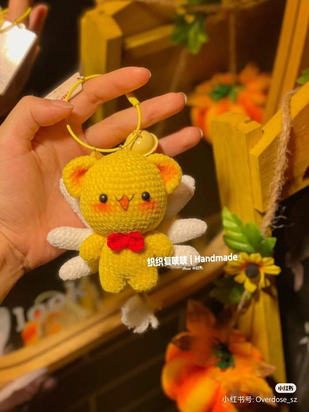 Crochet Chart for Cute Yellow Bear with Wings
