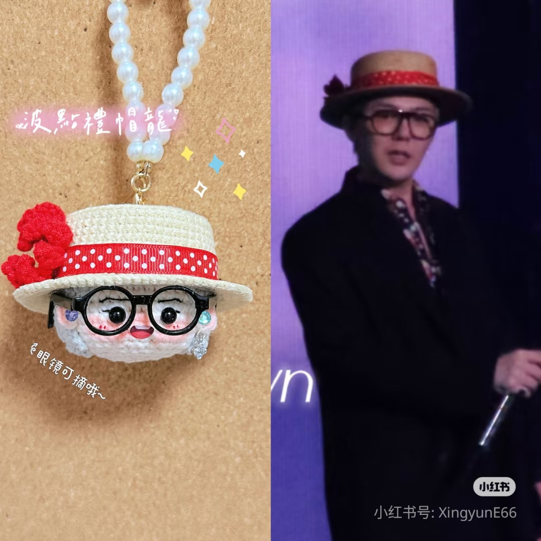 Crochet Chart for G-Dragon Doll with Bowler Hat and Glasses