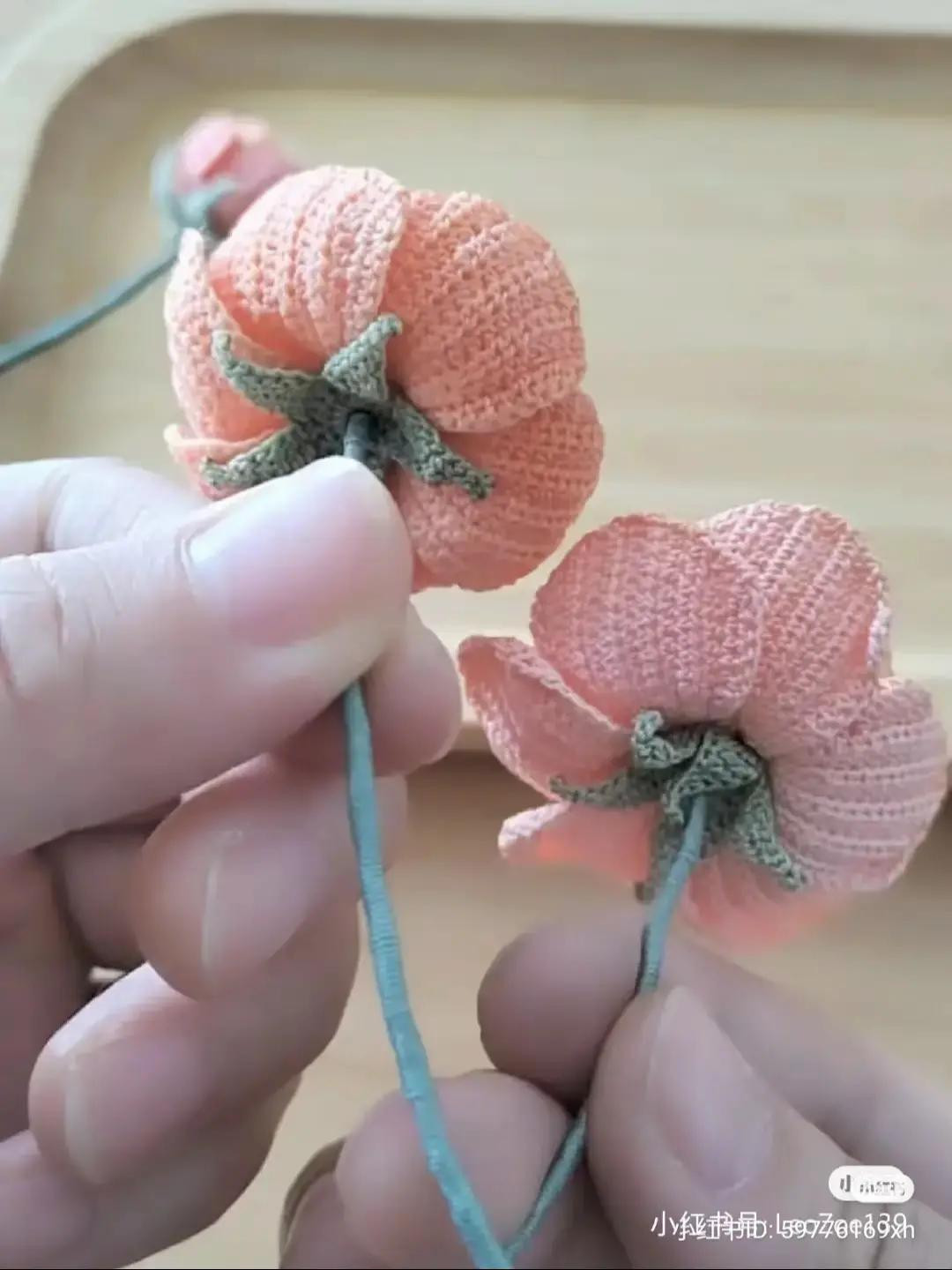 Crochet chart for Mao Liang flower with basic stitches