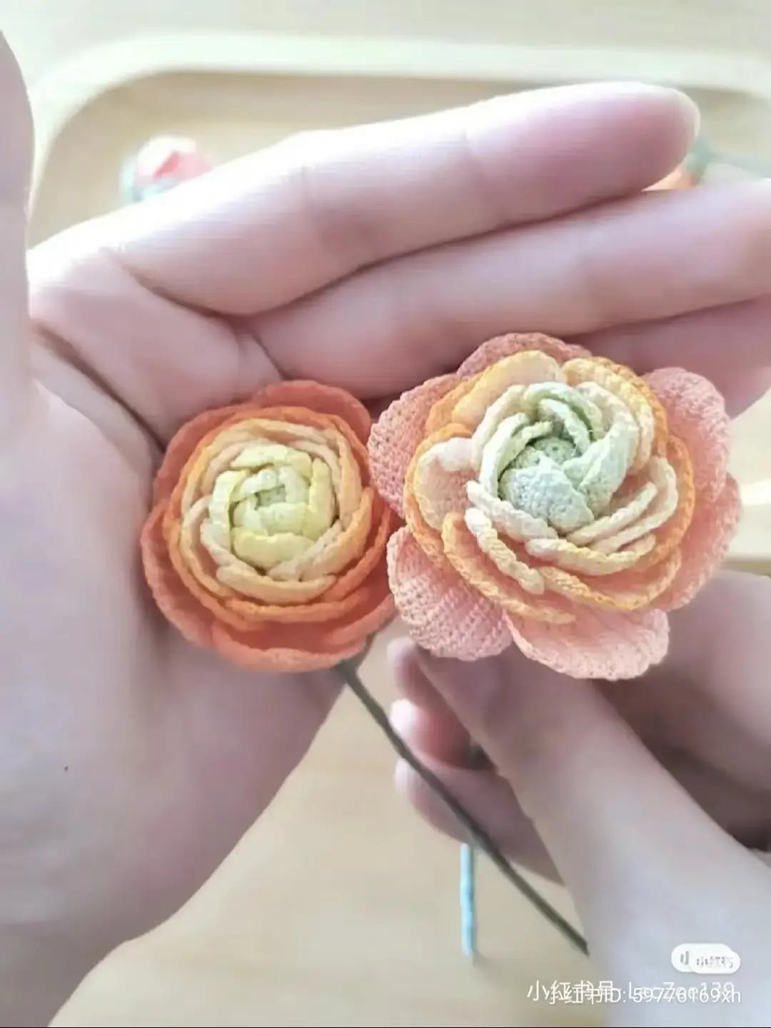 Crochet chart for Mao Liang flower with basic stitches