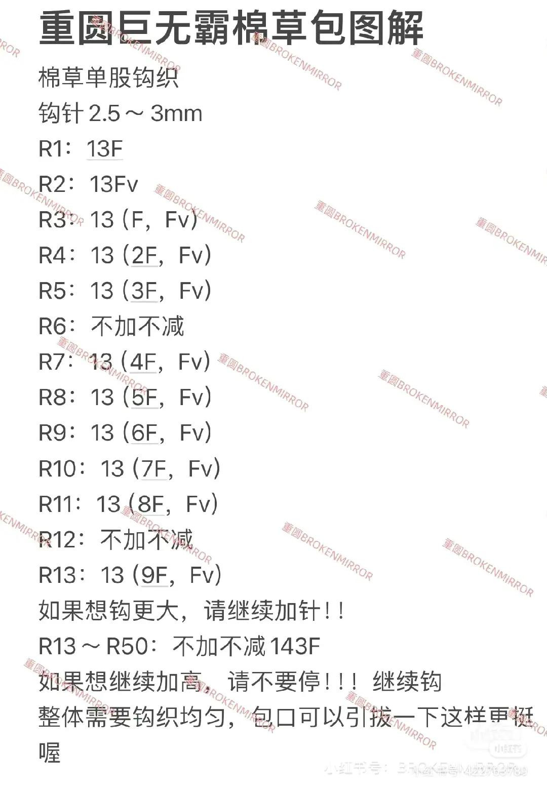 Crochet Chart for Mini Drawstring Bag with Tree Pattern