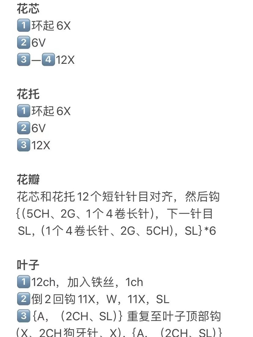 Crochet Chart for Pink and Yellow Flower Bouquet