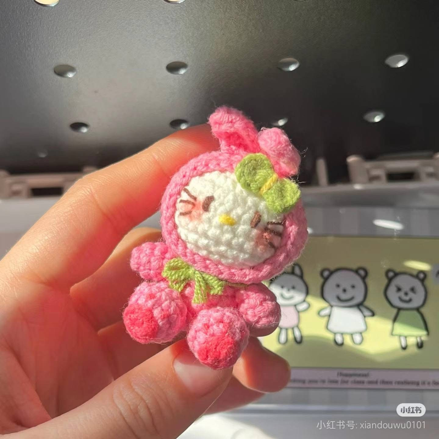Crochet Chart for Pink Bunny Hello Kitty Amigurumi Doll