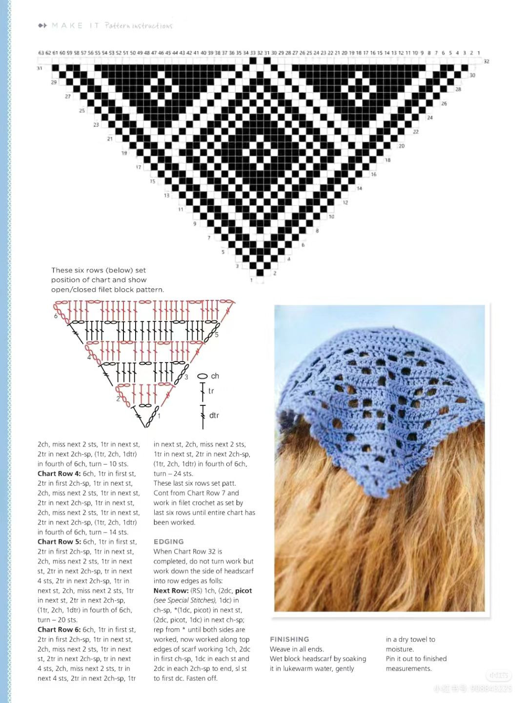 Crochet Chart for Pink Cherry Blossom Flower Bag and Accessories