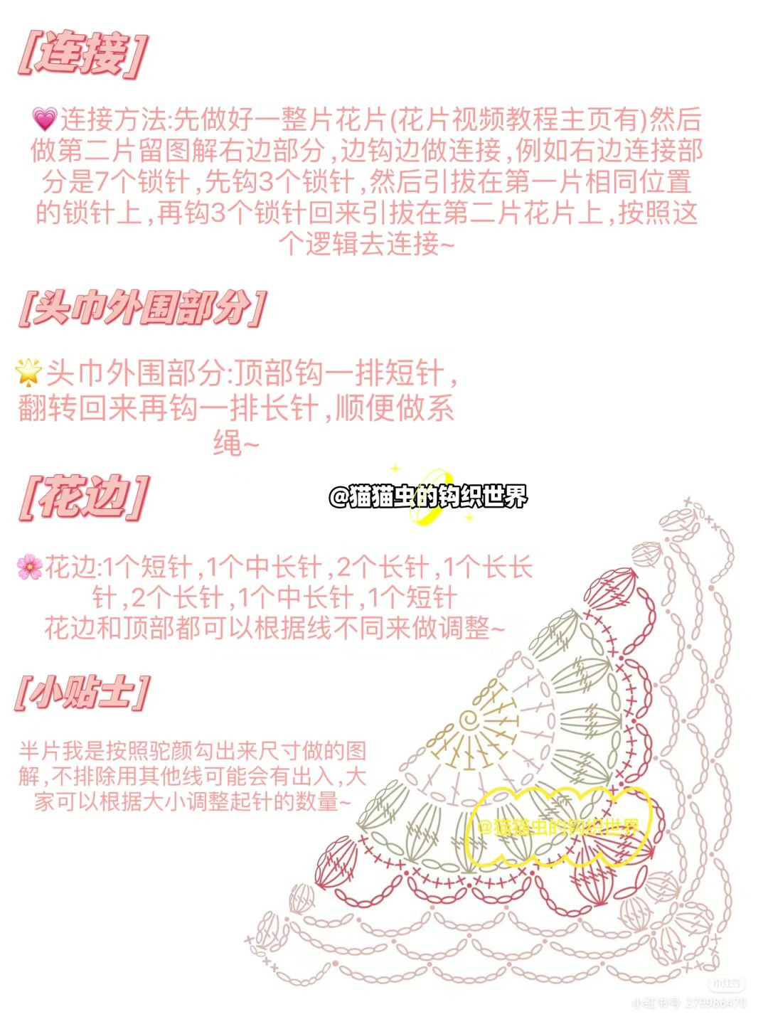 Crochet Chart for Pink Cherry Blossom Flower Bag and Accessories