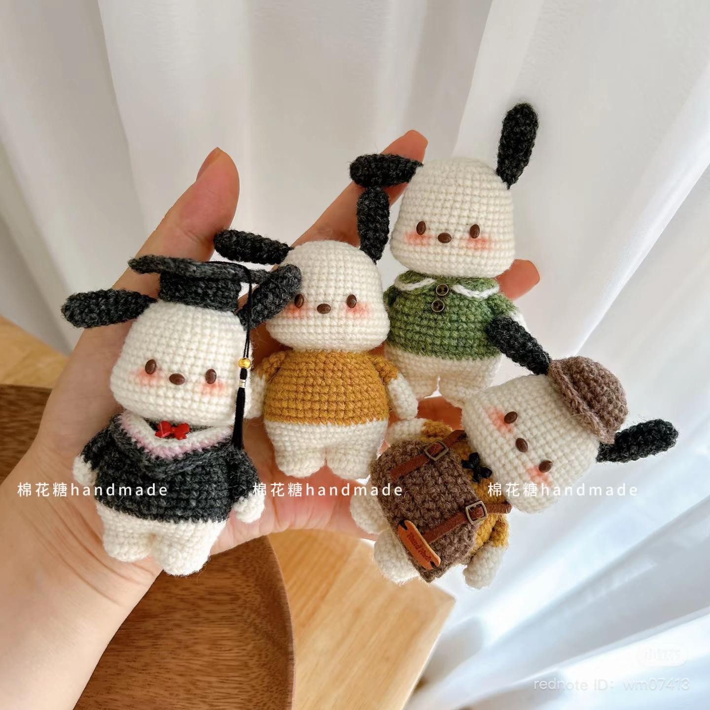 Crochet Chart for Pochacco Dog Amigurumi Doll with Graduation Outfit