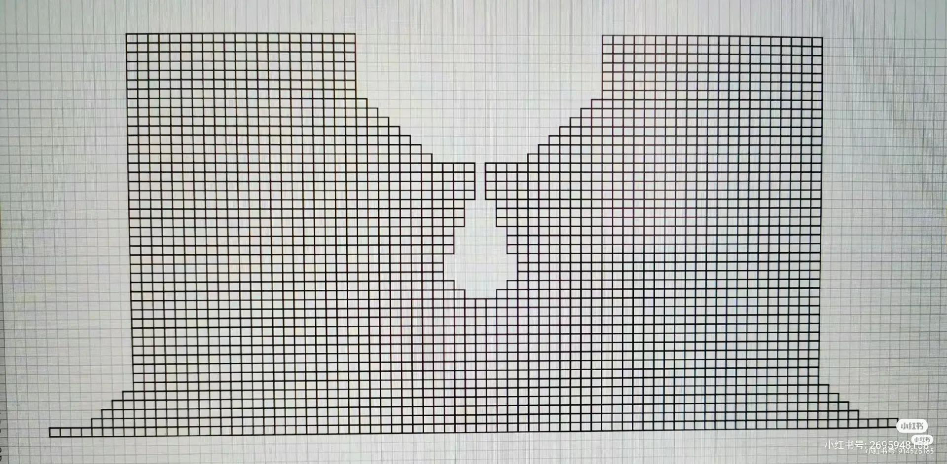 Crochet chart for red openwork top and pastel rainbow dress with detailed pattern symbols