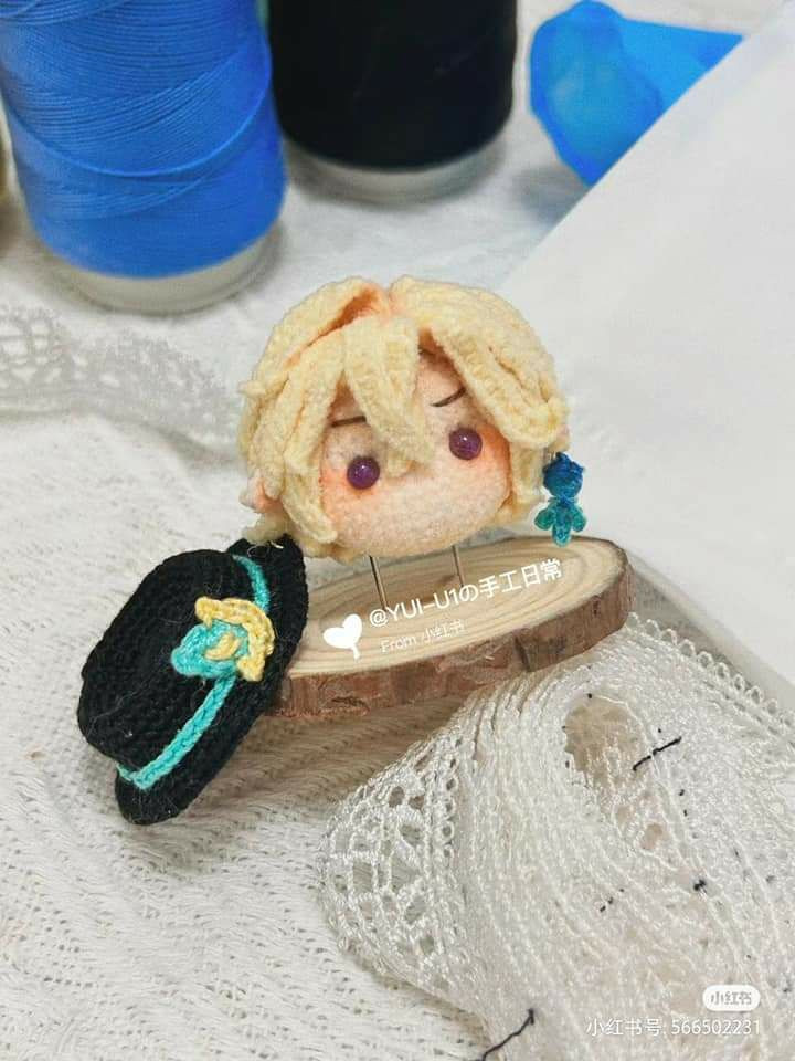 Crochet Chart for Sand Gold Doll Head and Hair