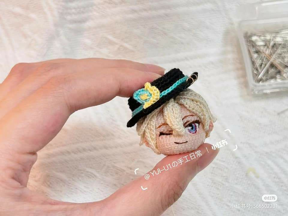 Crochet Chart for Sand Gold Doll Head and Hair