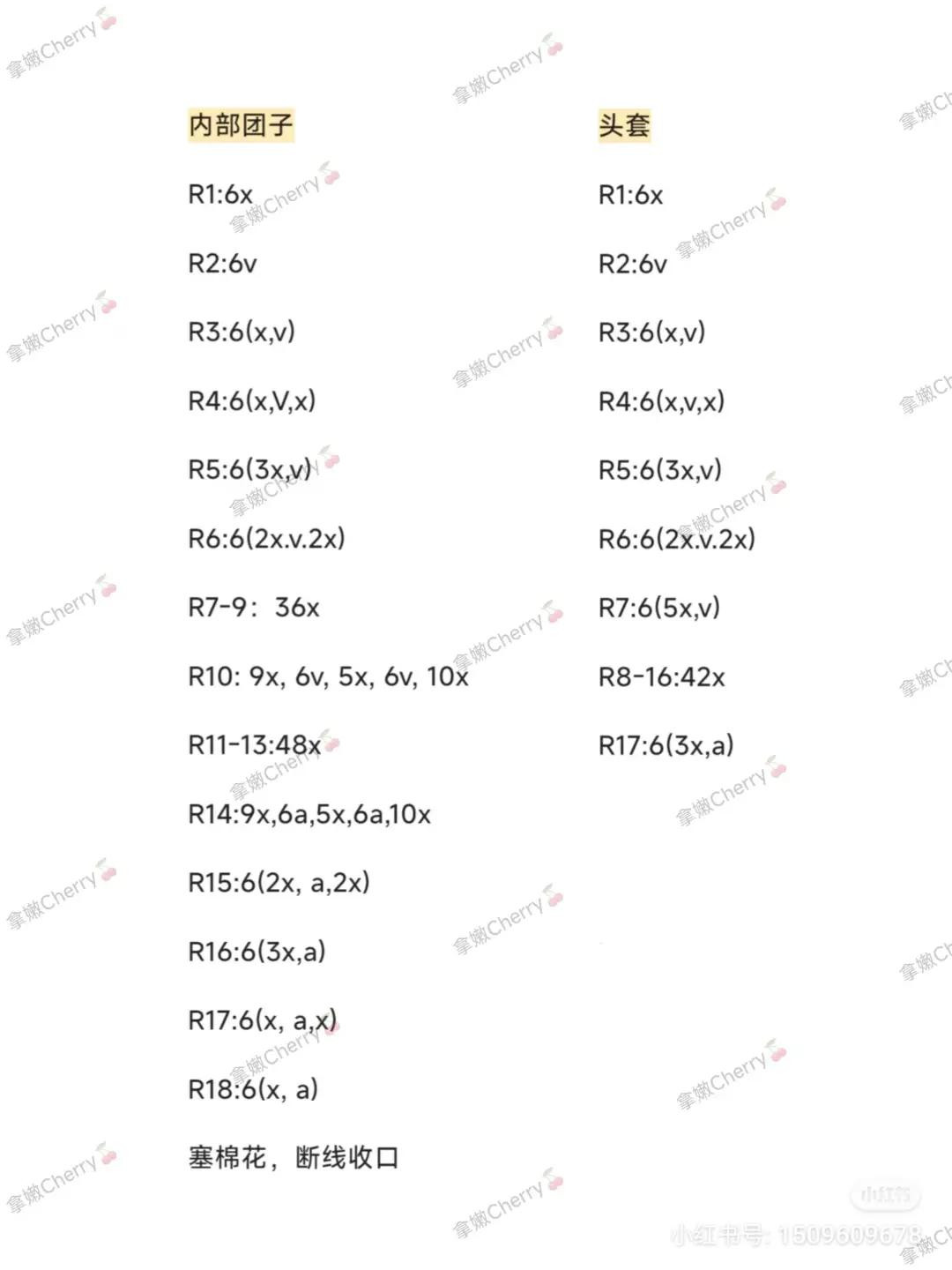 Crochet Chart for Seventeen Wonwoo Amigurumi Doll with Glasses