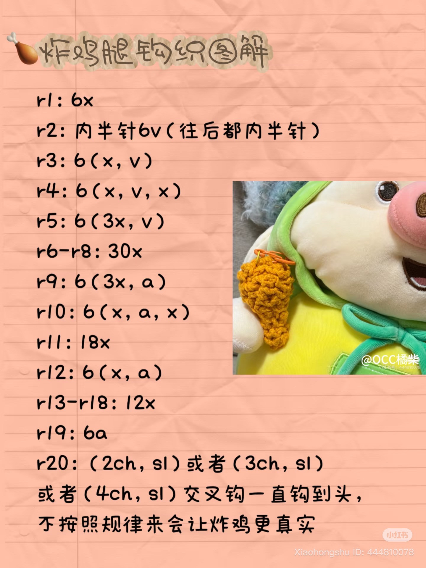 Crochet Chart: Mini Toast and Donut Food Patterns
