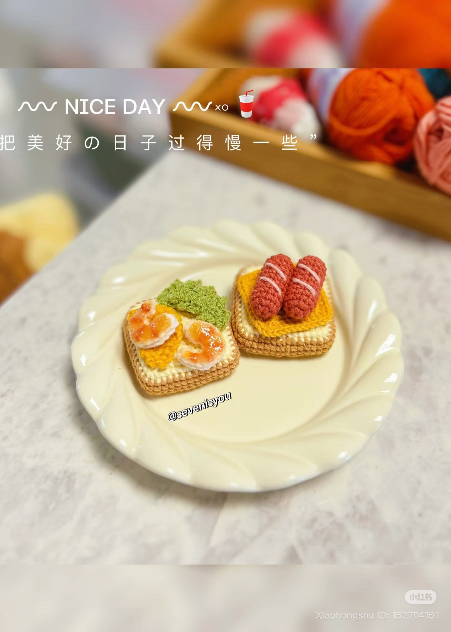 Crochet Chart: Mini Toast and Donut Food Patterns