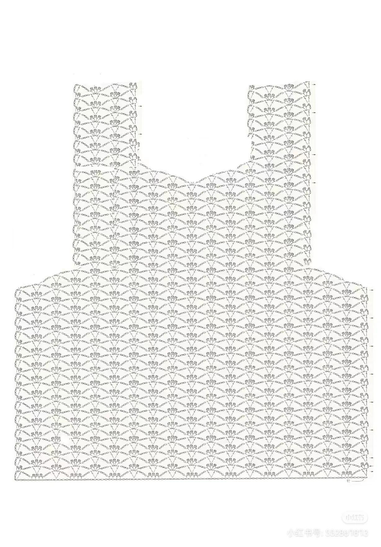 Crochet Chart Part 3: Light Blue Openwork Tank Top Pattern