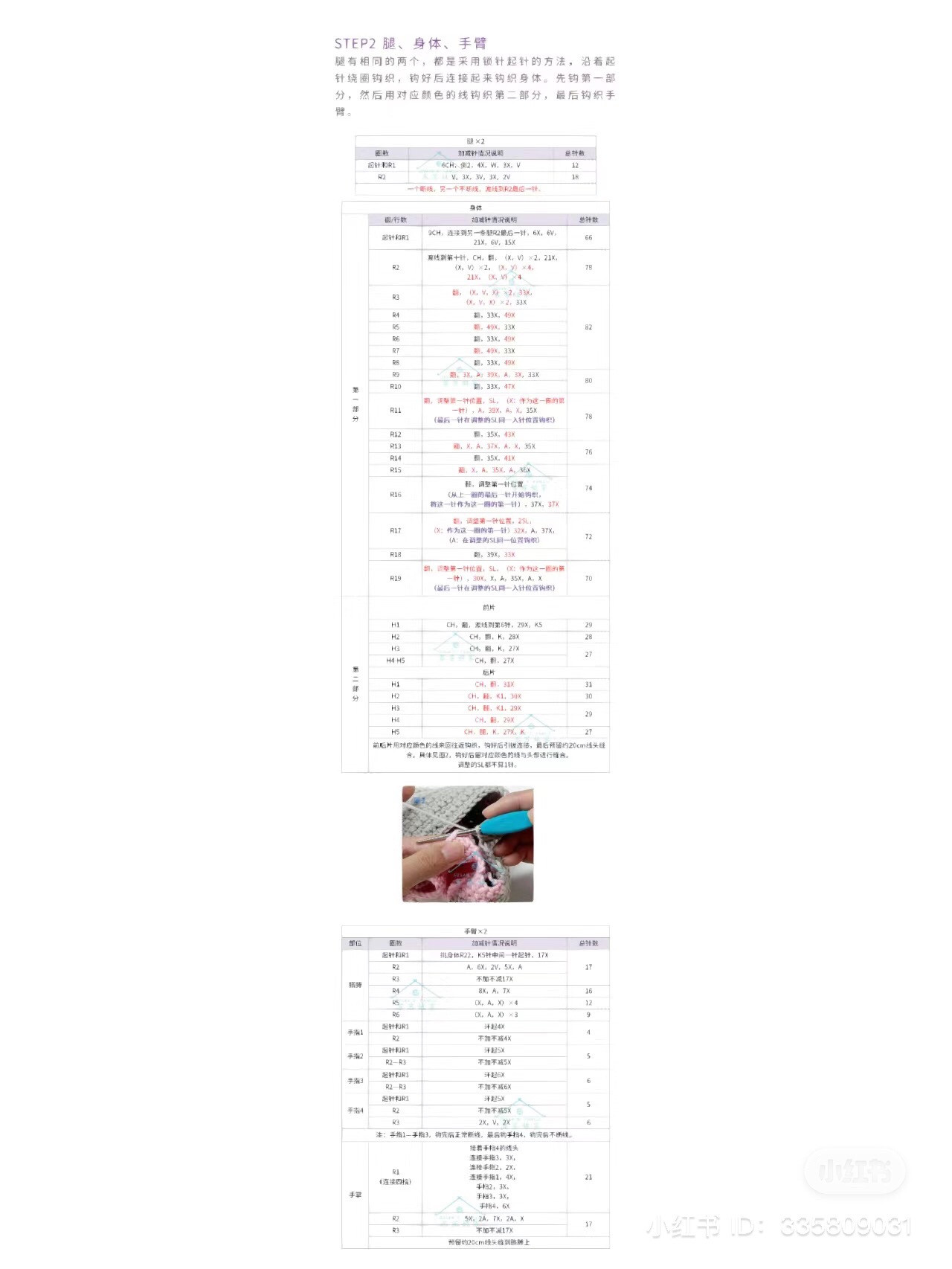 Crochet Chart Pattern for Cute Gray and White Hamster Plushie Doll with Detailed Stitch Instructions