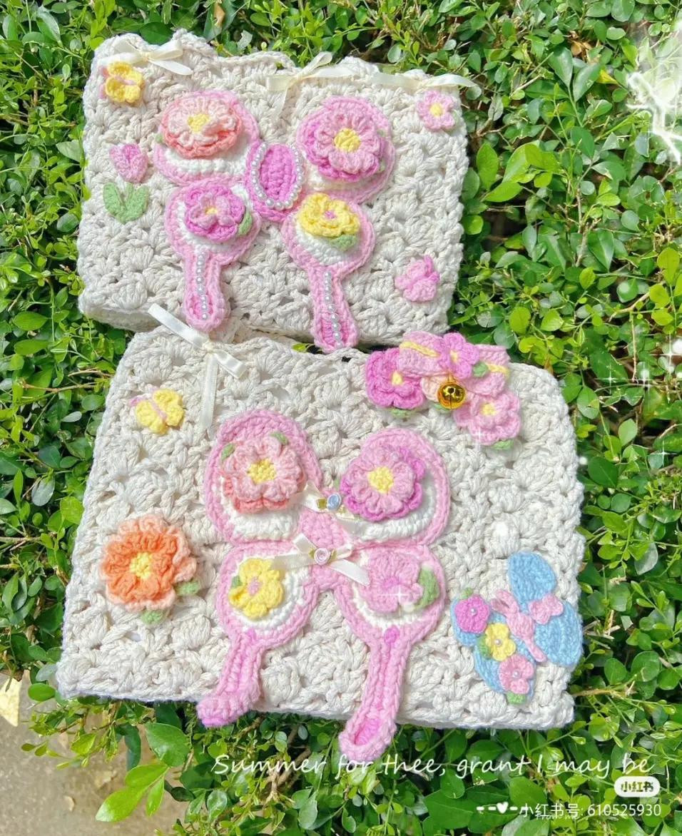 Crochet Chart Pattern: Star Shape and Cinnamoroll Bag Tutorial