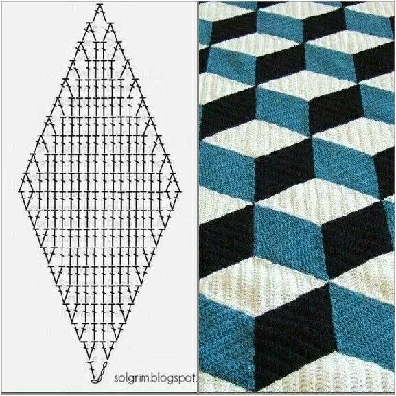 Crochet Chart Patterns for Bow Headband, Geometric Stitch, Heart Blanket, Waffle Square and Straw Bag