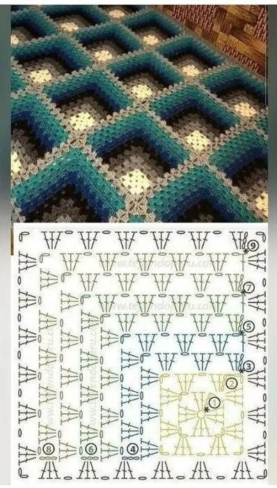 Crochet Chart Patterns for Bow Headband, Geometric Stitch, Heart Blanket, Waffle Square and Straw Bag