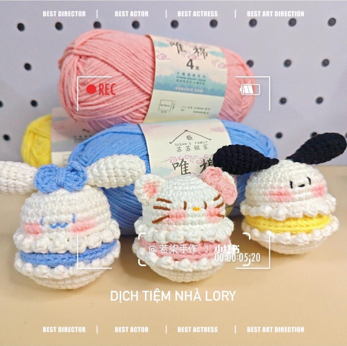 Crochet Chart Sanrio Macarons Dolls Pattern