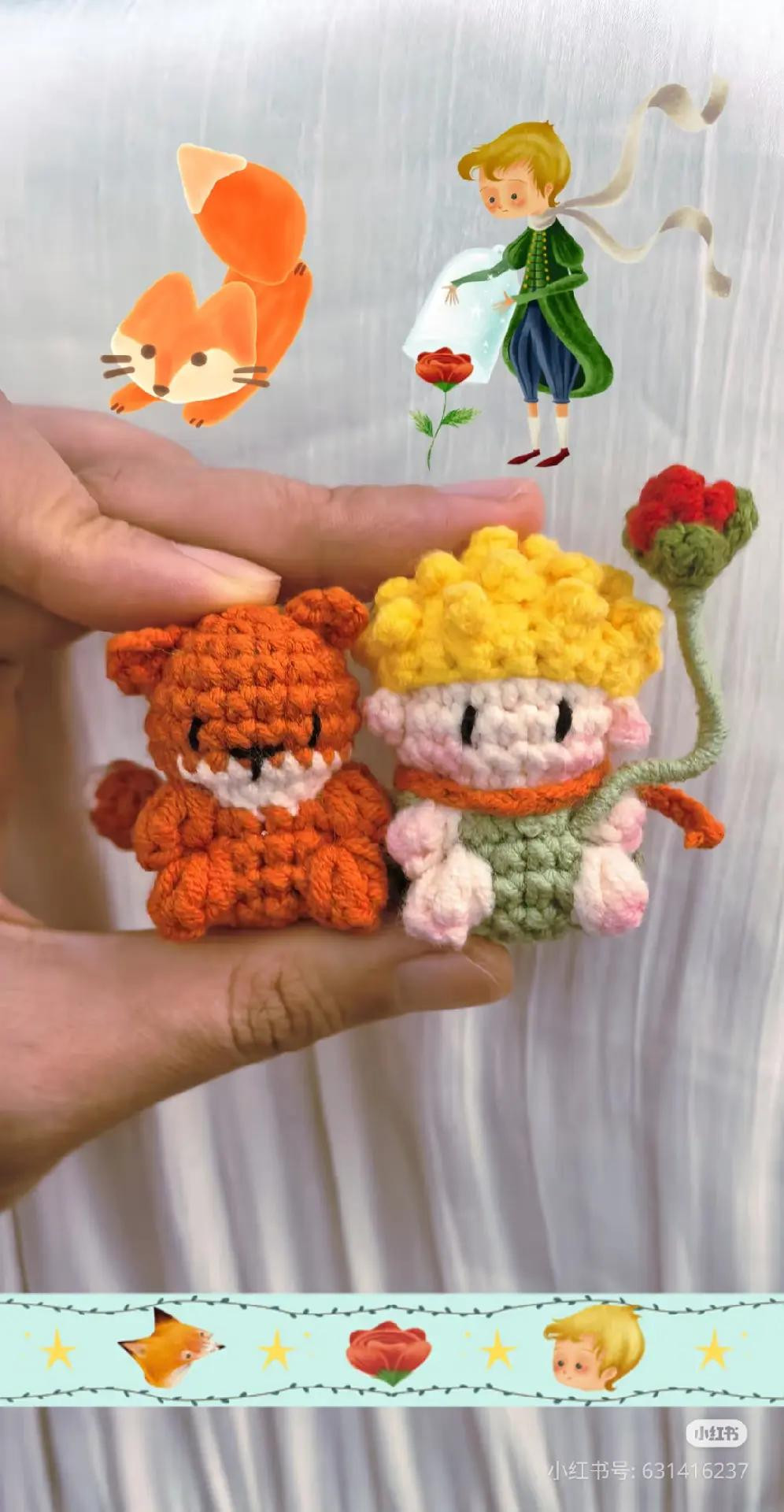 Crochet Chart: The Little Prince and the Fox Amigurumi Pattern