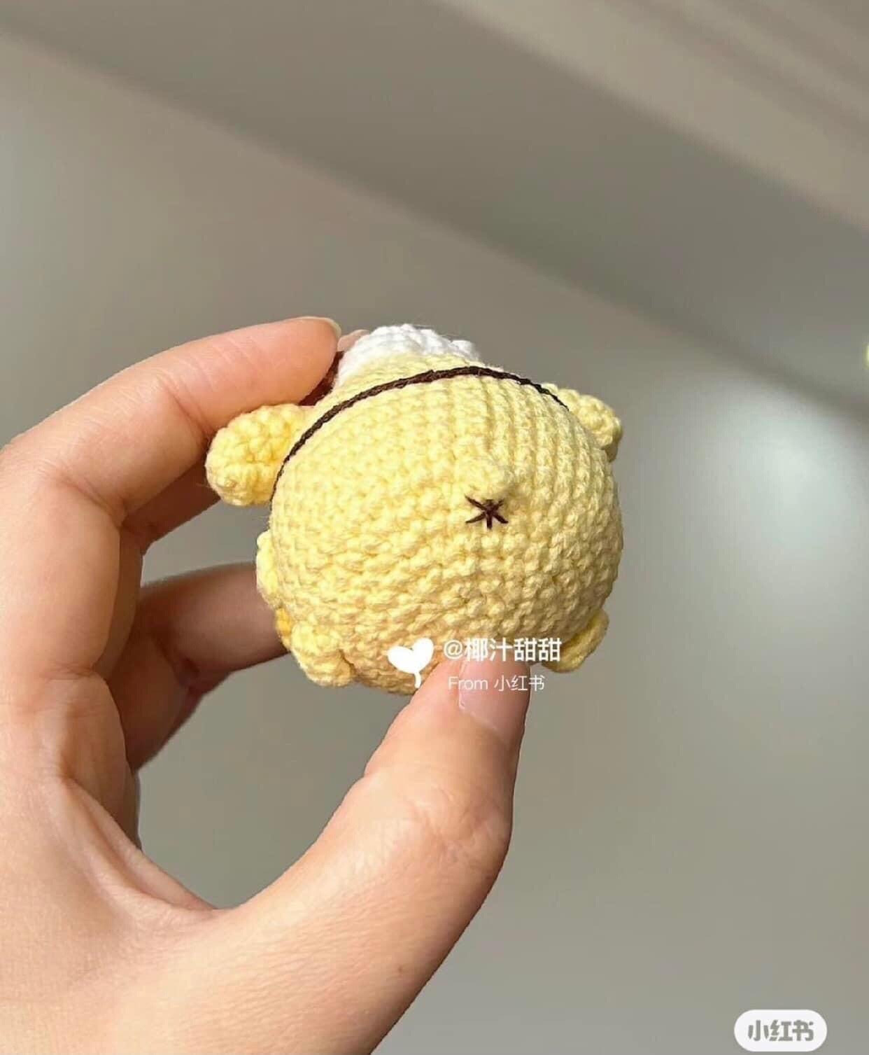 Crochet Chart Tutorial for Cute Blue and Yellow Bunny Doll with Hat and Scarf