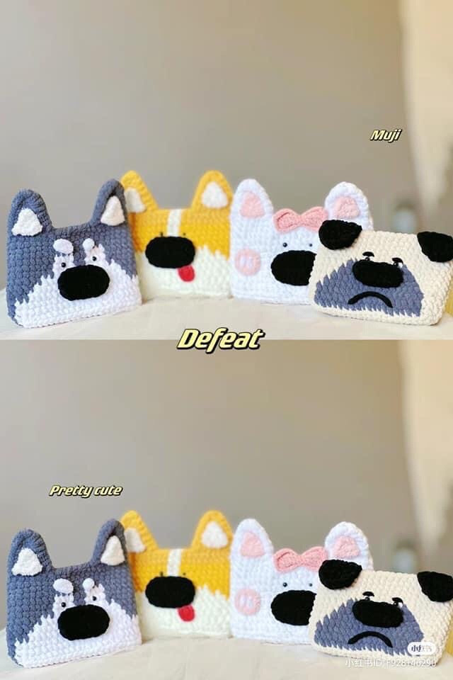 Crochet Chart Tutorial for Cute Blue and Yellow Bunny Doll with Hat and Scarf