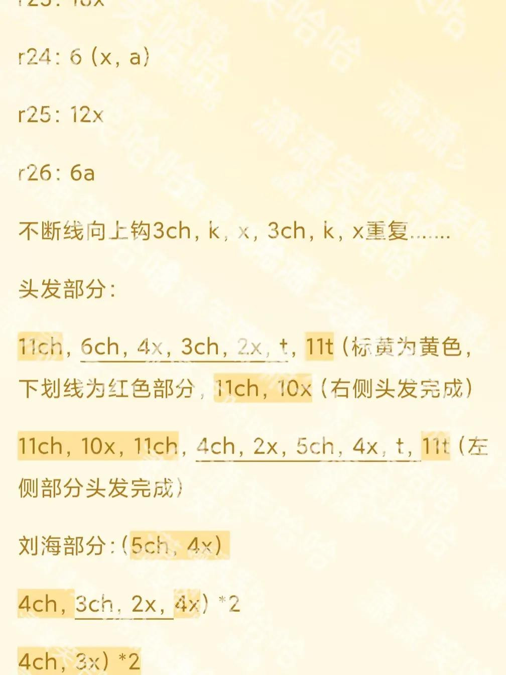 Crochet Chart Tutorial for Cute Golden Fried Chicken Doll