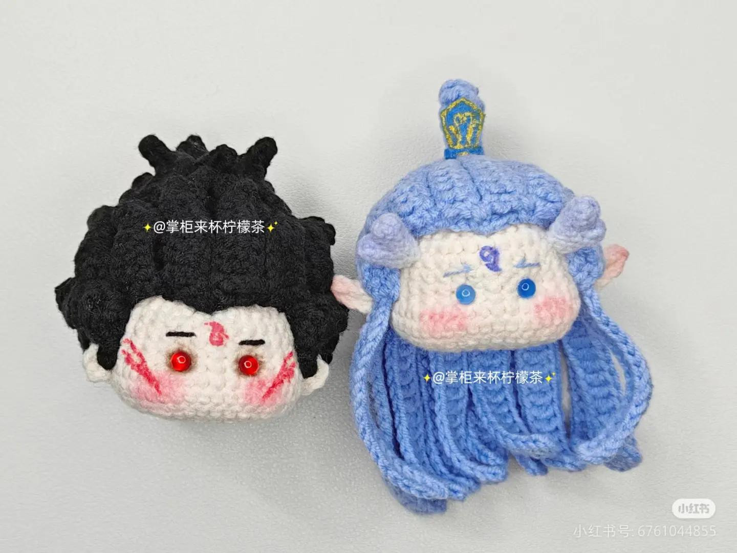 Crochet Chart Tutorial for Nezha and Ao Bing Amigurumi Doll Heads