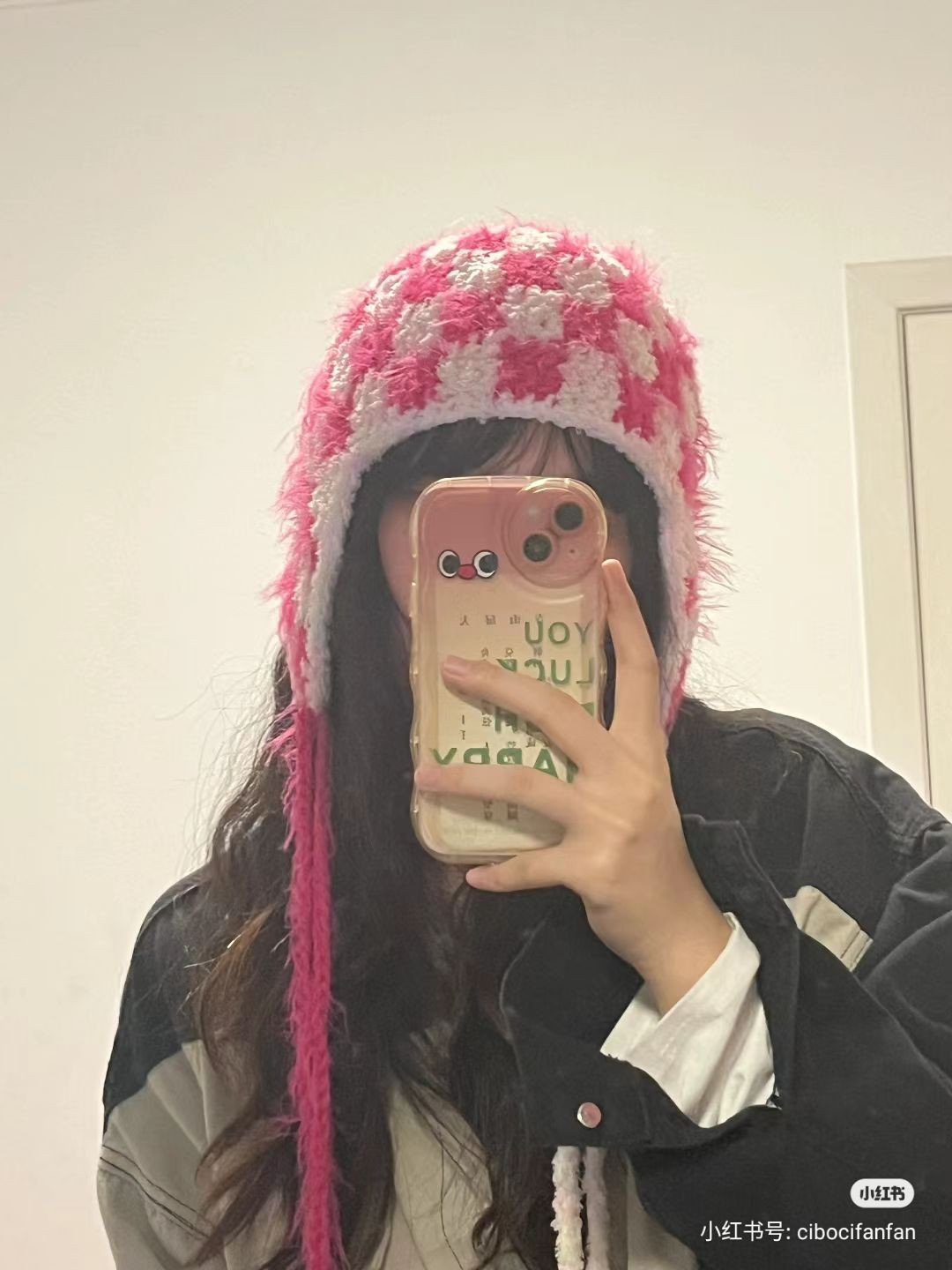 Crochet Checkered Earflap Hat Pattern with Written Instructions