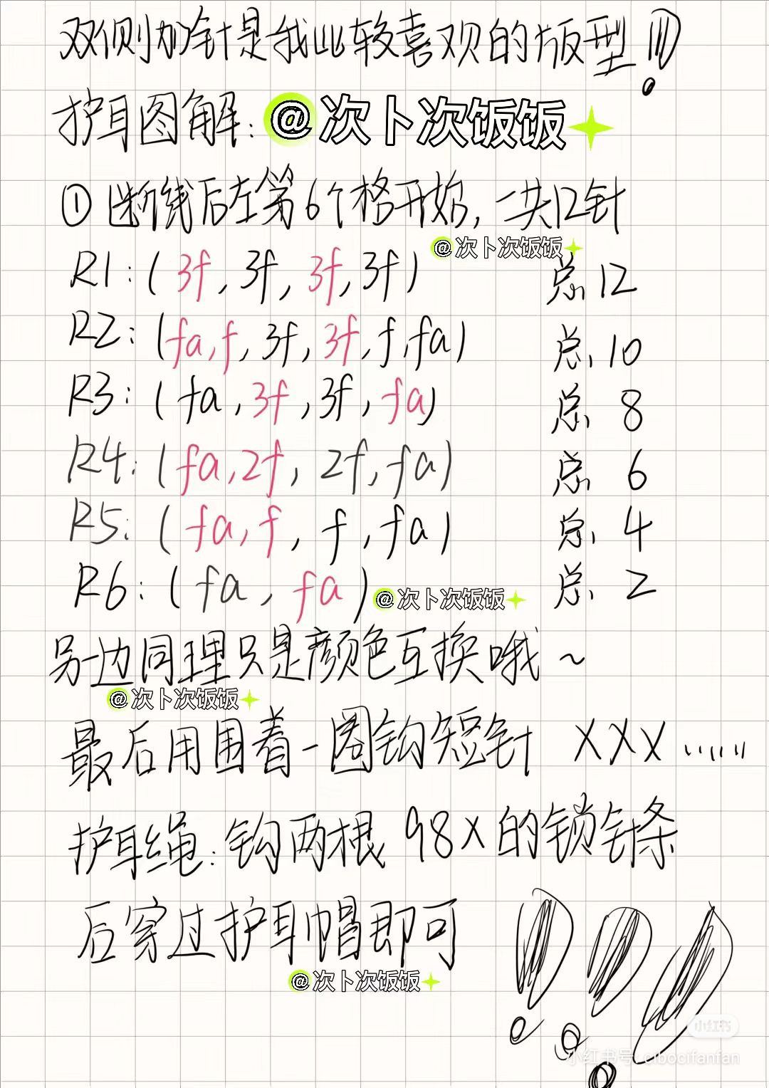 Crochet Checkered Earflap Hat Pattern with Written Instructions