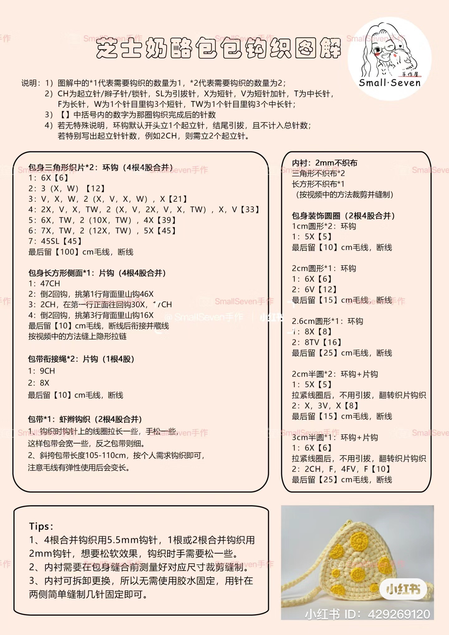 Crochet Cheese Bag Pattern Tutorial