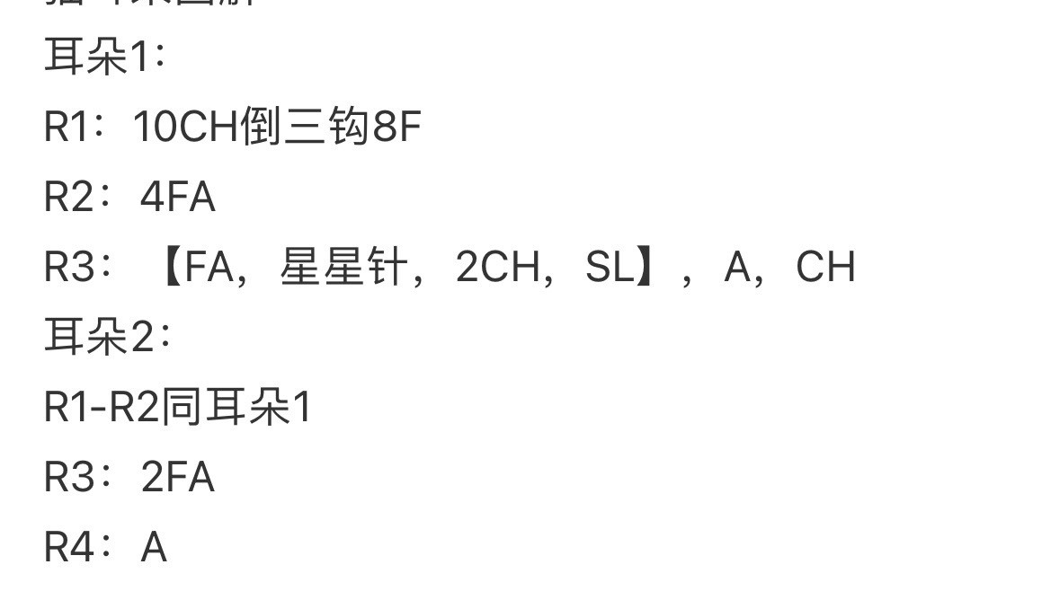 Crochet Cheese Mouse Amigurumi Pattern - Jerry Style Chart