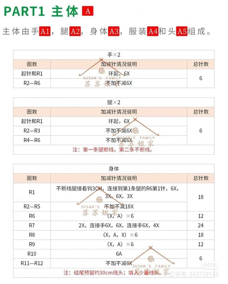 Crochet Chinese Opera Doll Bag Pattern Chart