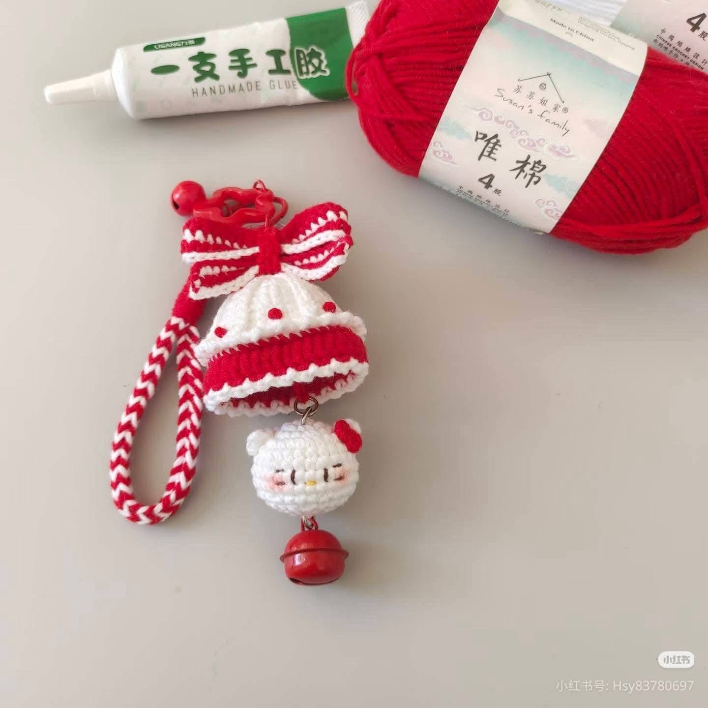 Crochet Christmas Bell and Hello Kitty Amigurumi Pattern Chart
