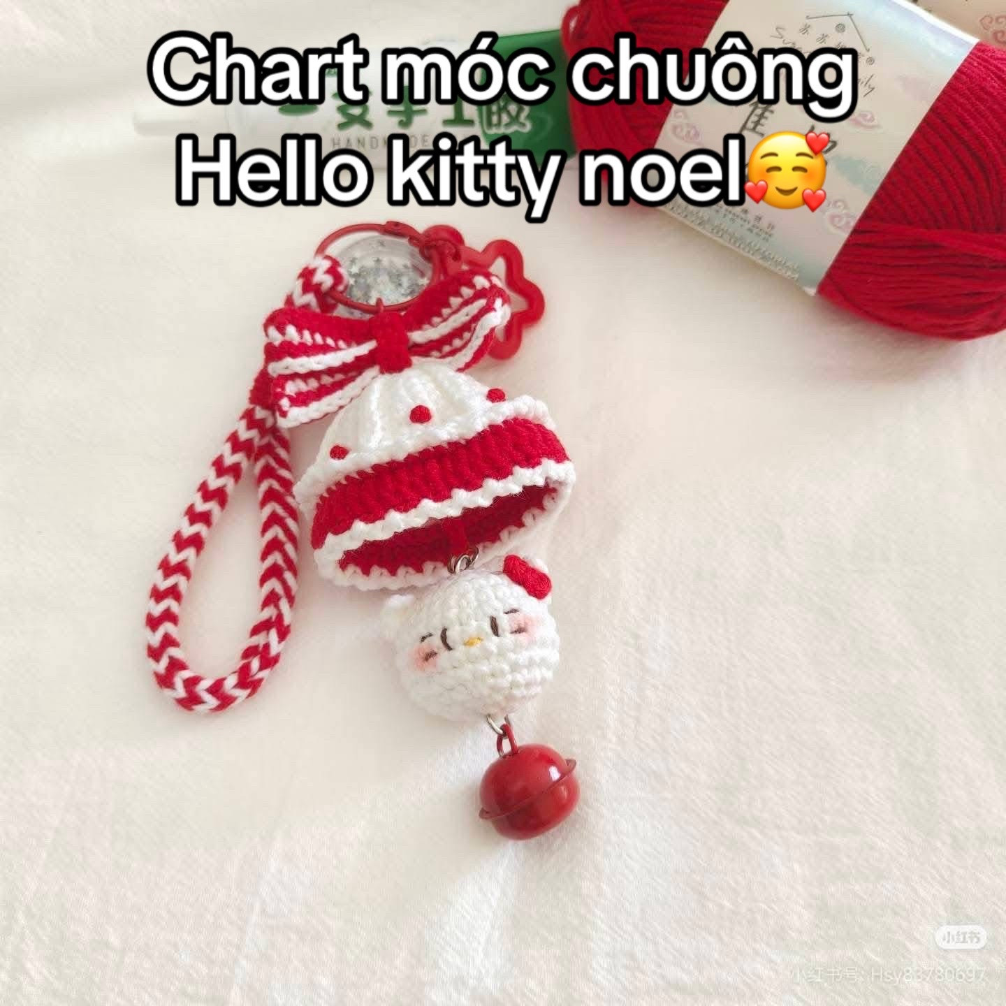 Crochet Christmas Bell and Hello Kitty Amigurumi Pattern Chart