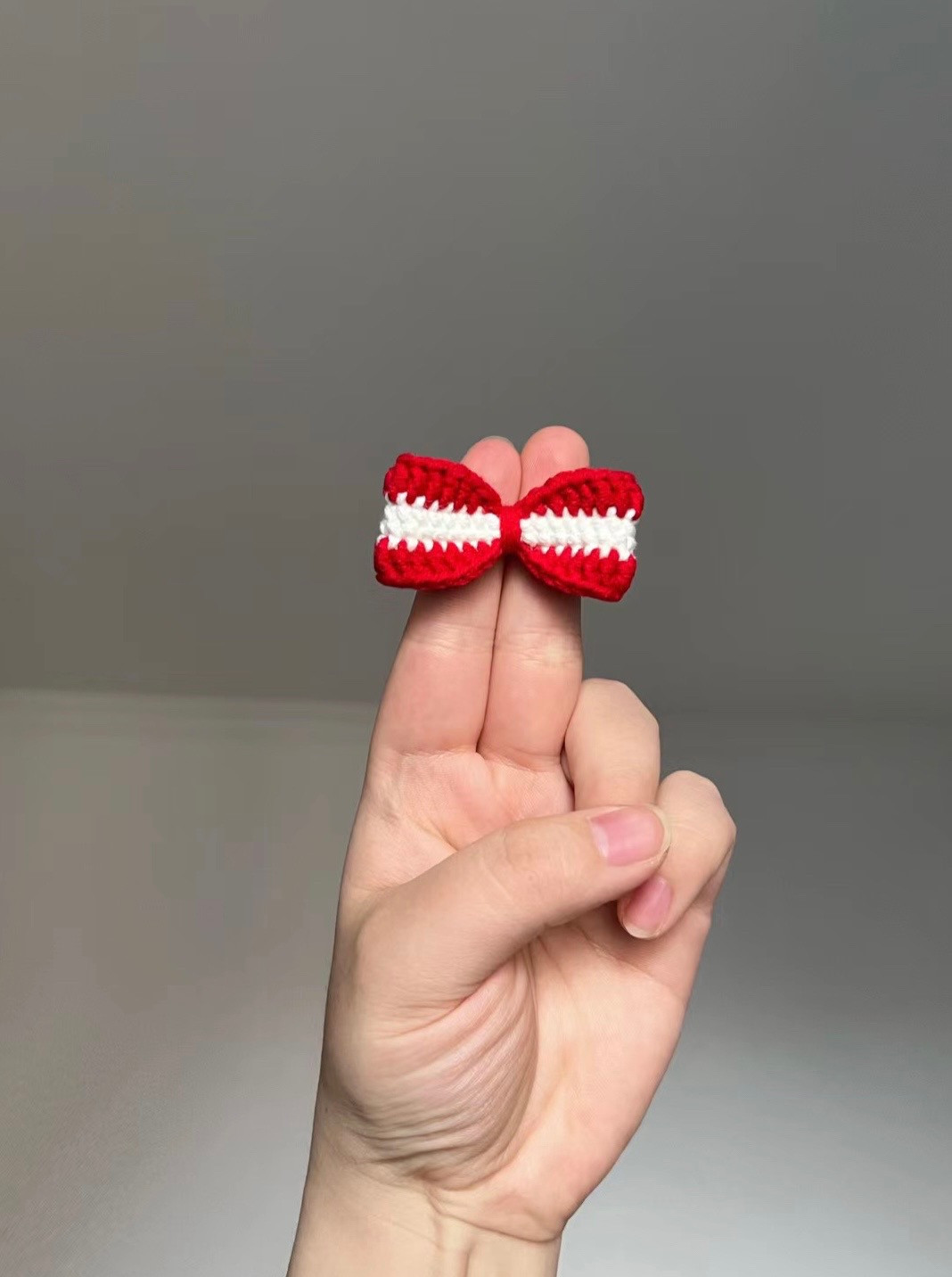 Crochet Christmas Bell Ornament with Red Bow Pattern