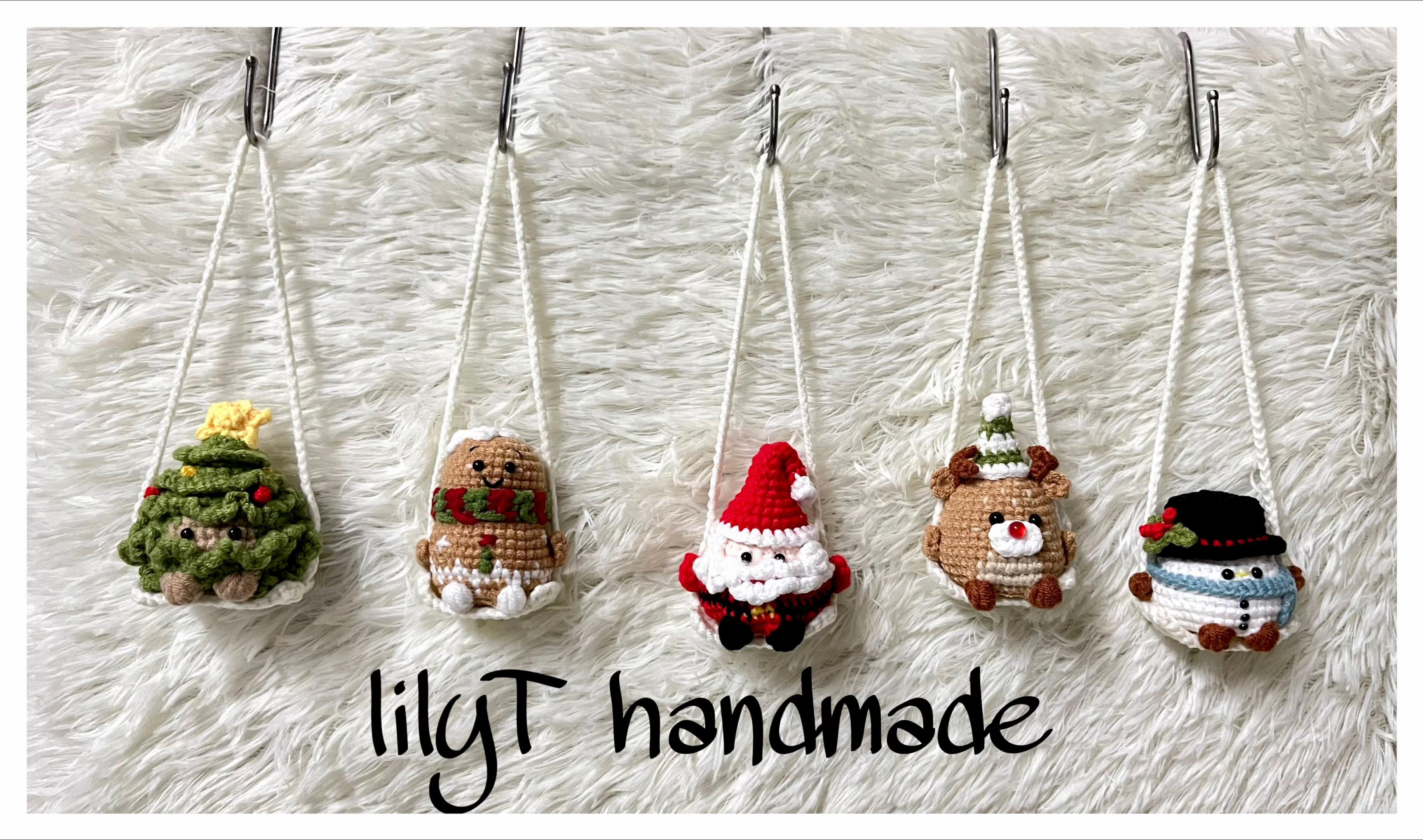 Crochet Christmas Swing Dolls Pattern: Reindeer and Tree