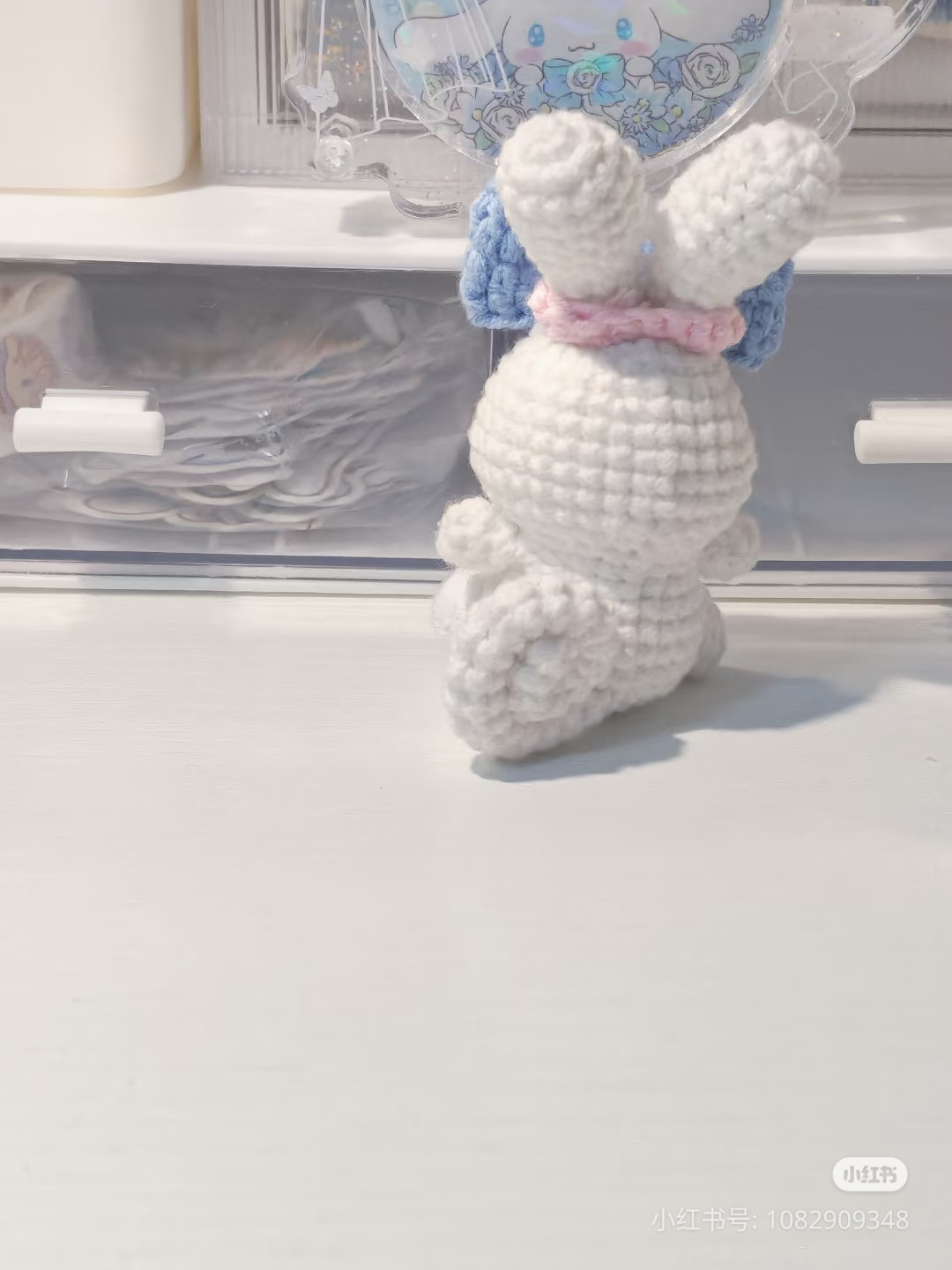 Crochet Cinnamoroll Amigurumi Pattern with Blue Bow