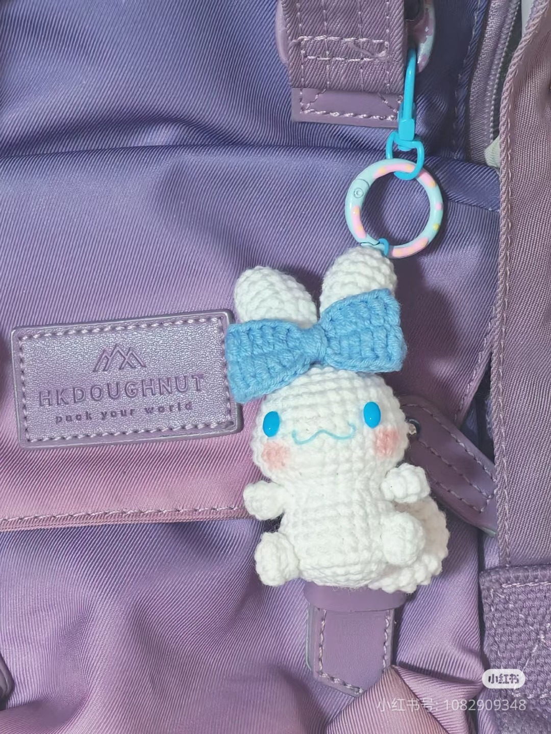 Crochet Cinnamoroll Amigurumi Pattern with Blue Bow