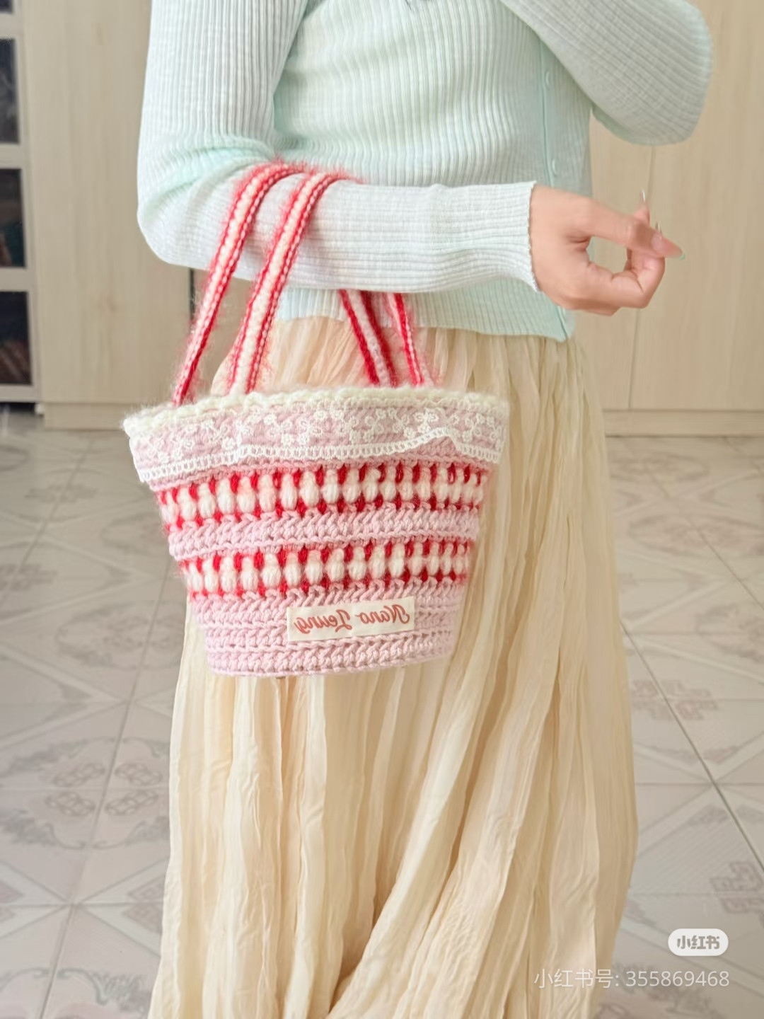 Crochet Clamshell Basket Bag Pattern Chart by Nano Leung