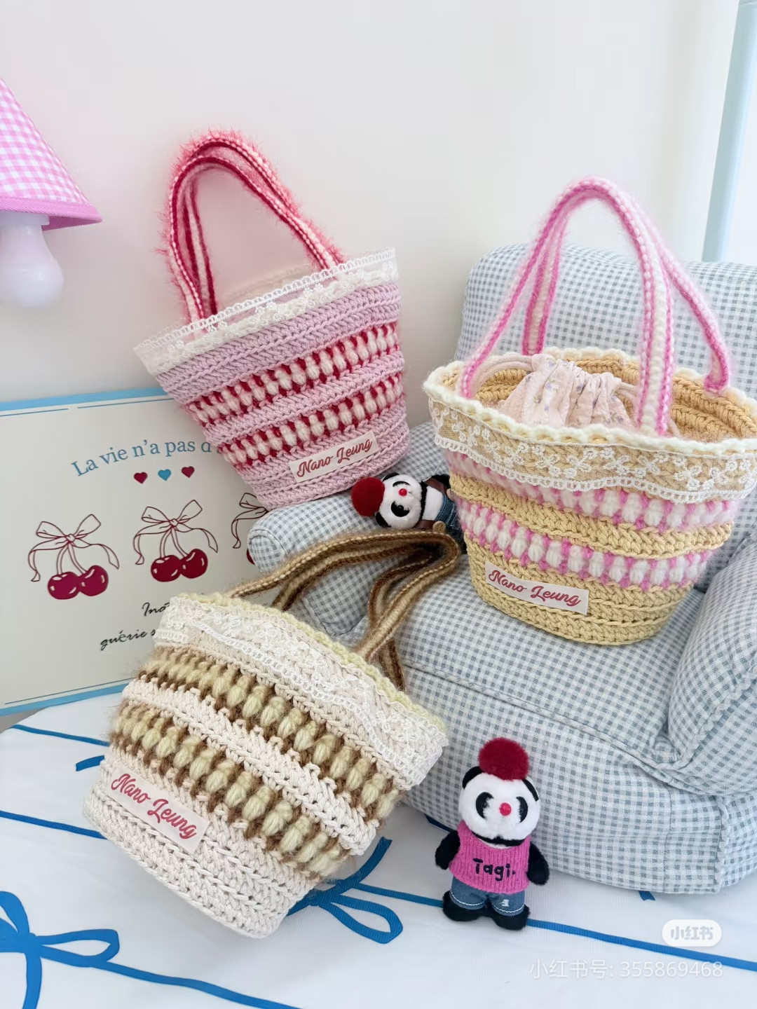 Crochet Clamshell Basket Bag Pattern Chart by Nano Leung