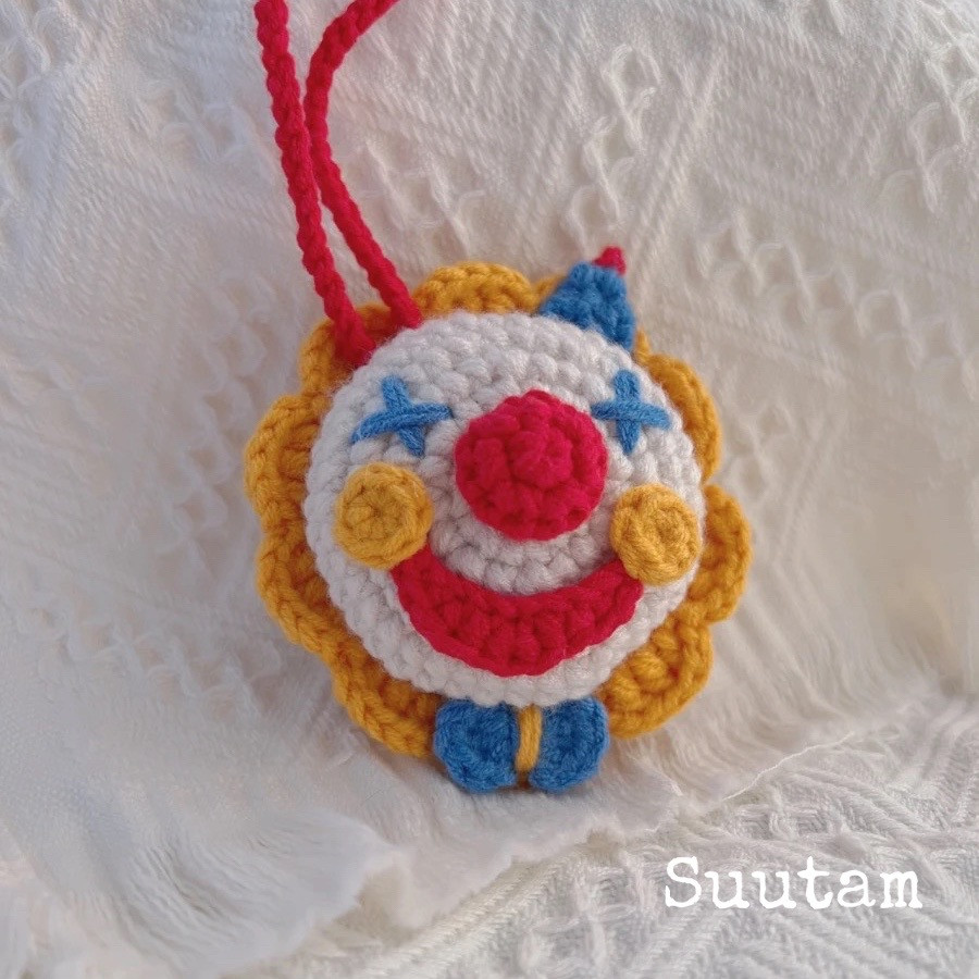 Crochet Clown Cookie Pattern Chart Tutorial