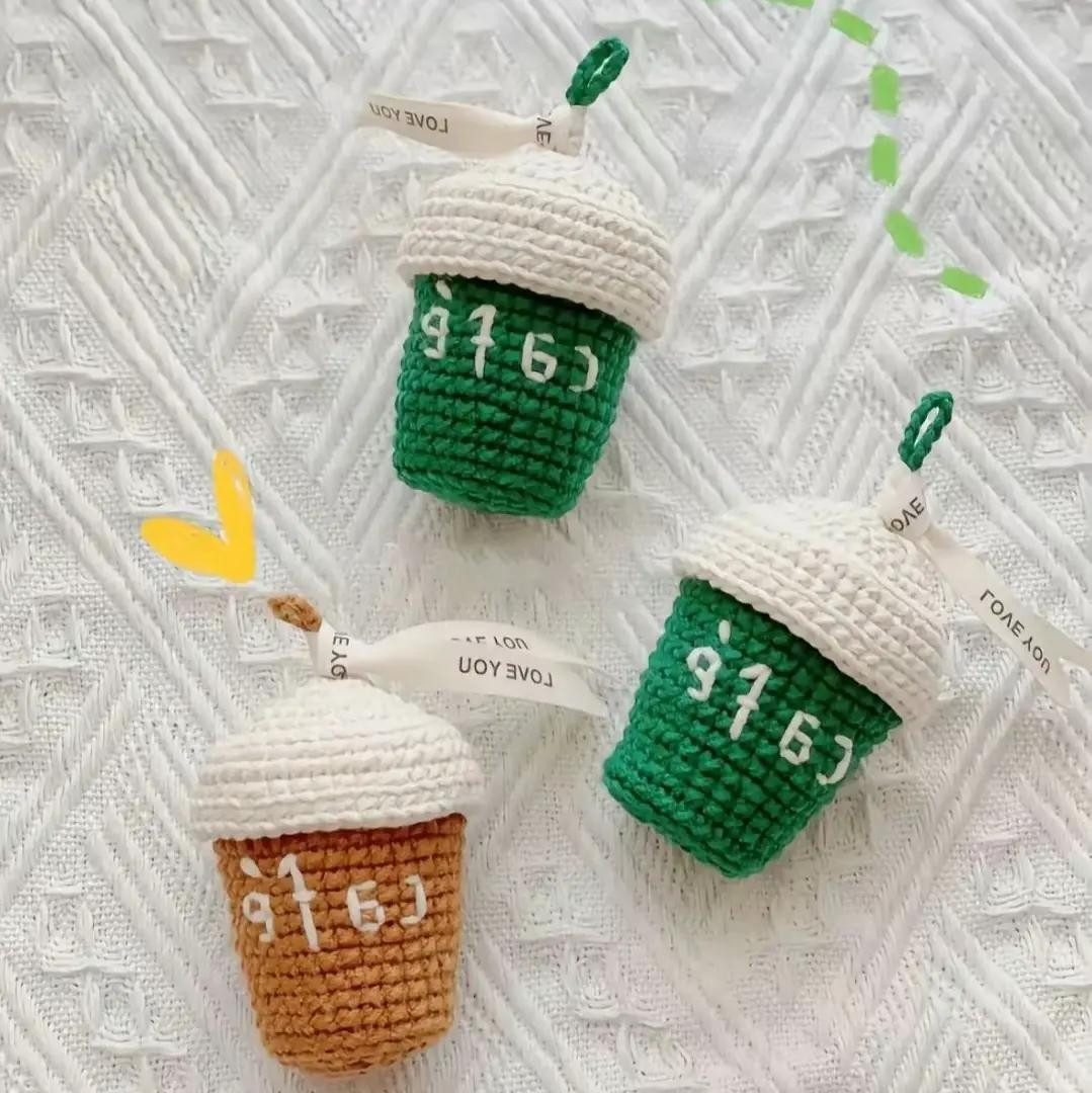 Crochet Coffee Cup Keychain Pattern Chart