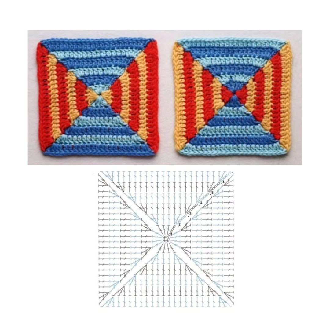Crochet Colorwork Square Patterns with Charts