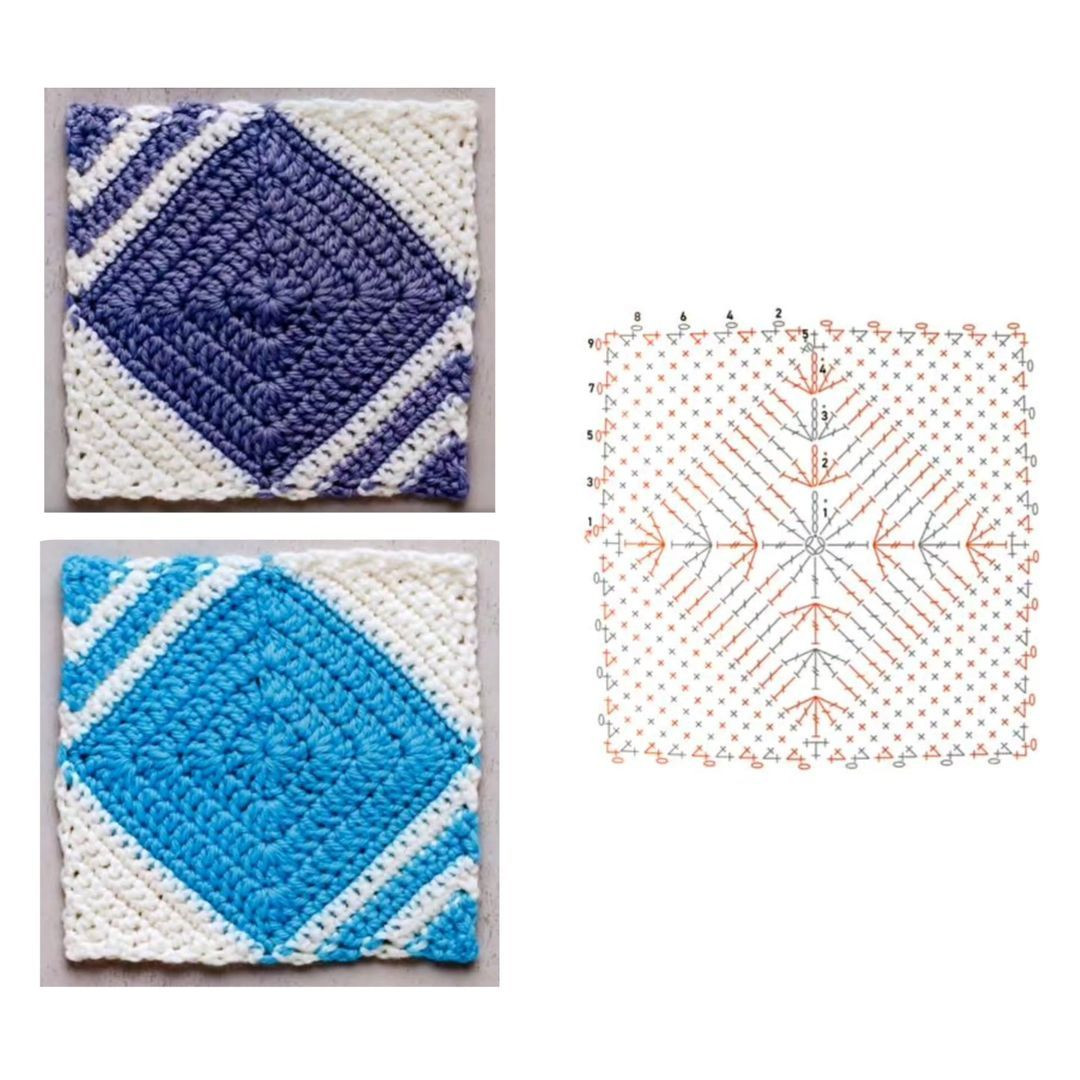 Crochet Colorwork Square Patterns with Charts