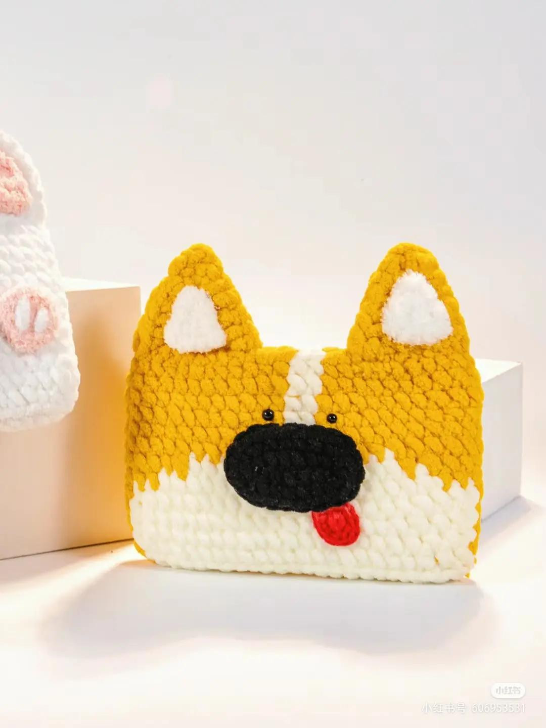Crochet Corgi and Samoyed Bag Pattern Chart