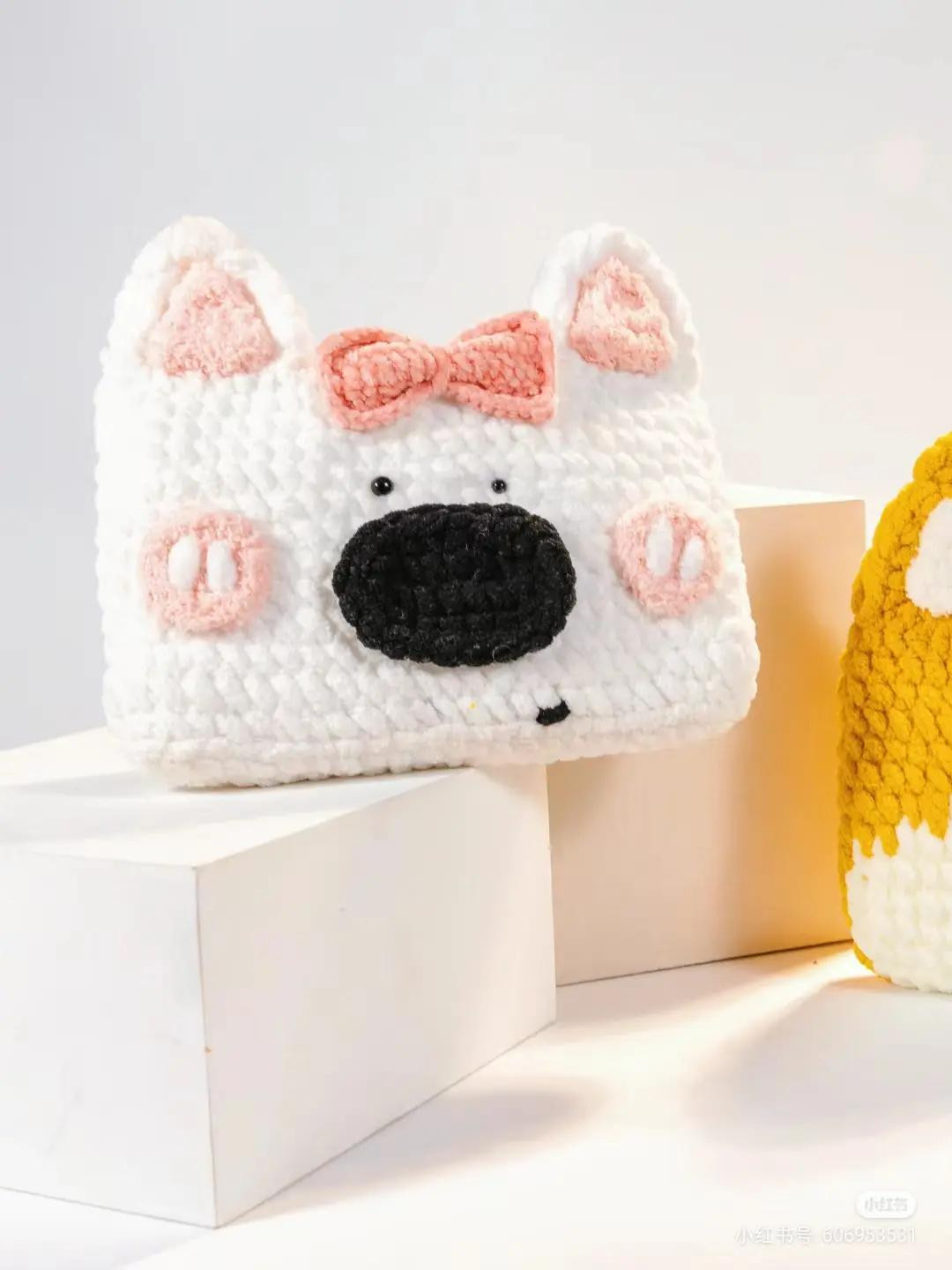 Crochet Corgi and Samoyed Bag Pattern Chart