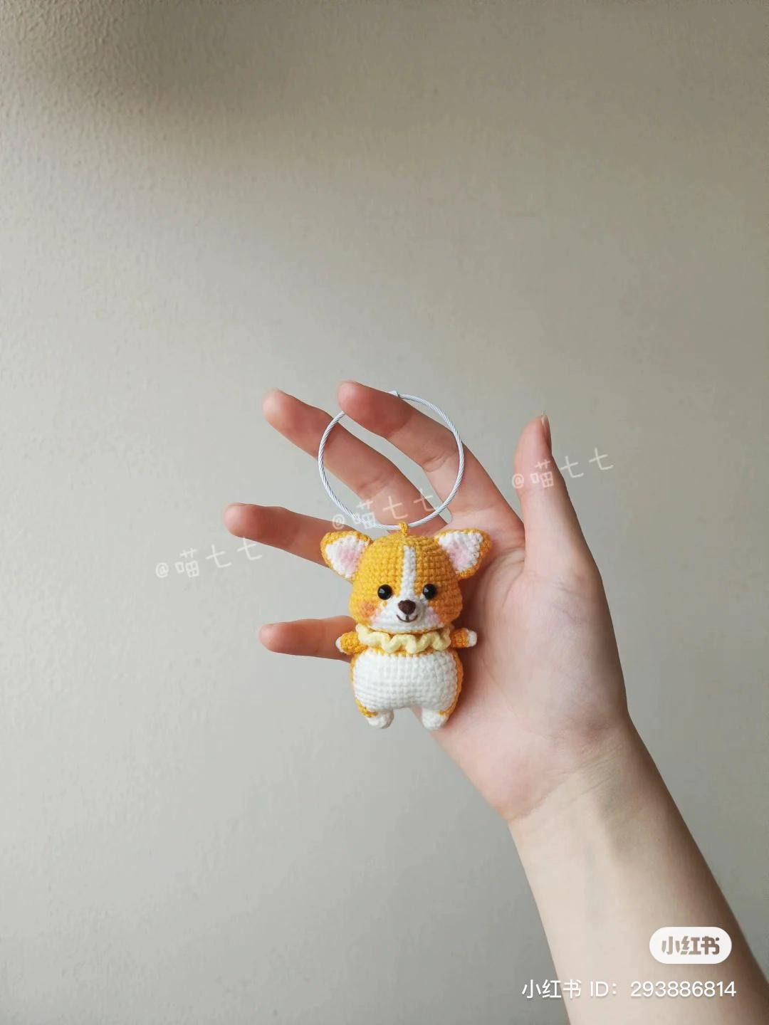 Crochet Corgi Keychain Pattern Chart