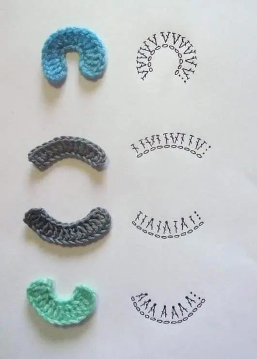 Crochet Corner Tutorial: Green Yarn Flat Chart Guide for Sweater Collars