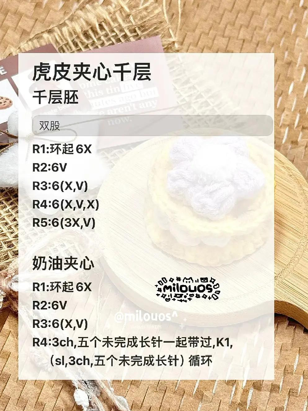 Crochet Cupcake Pattern: Detailed Chart for Paper Cup, Cake, Cream, and Strawberry Toppings